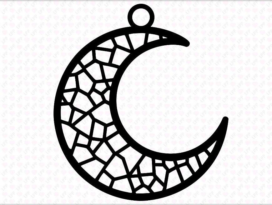 Crescent Moon Crushed Glass