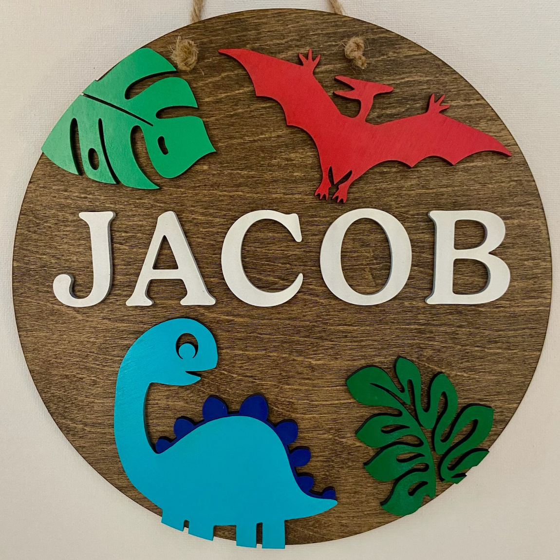 Dinosaur Name Round Sign