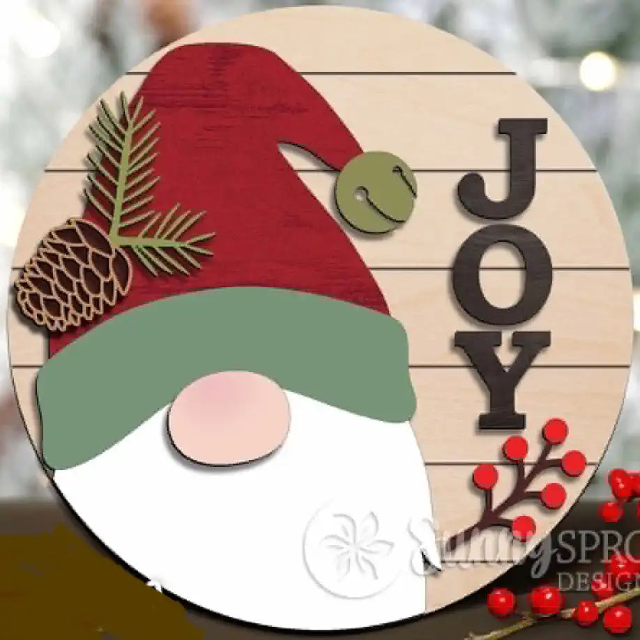 Gnome Joy Round Sign