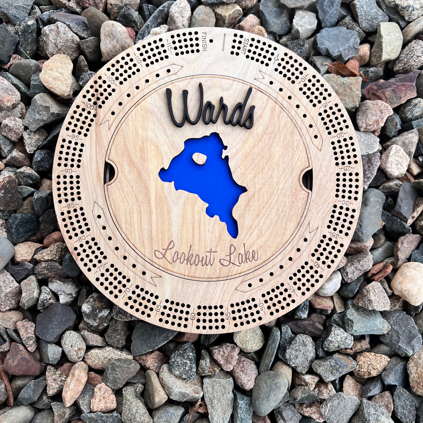 Round Cribbage Board