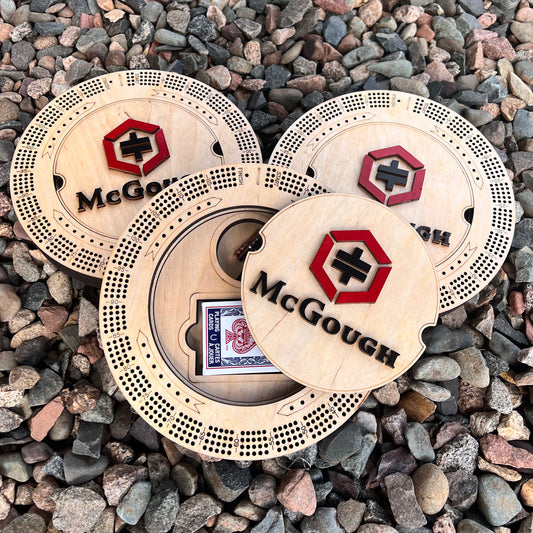 Round Cribbage Board