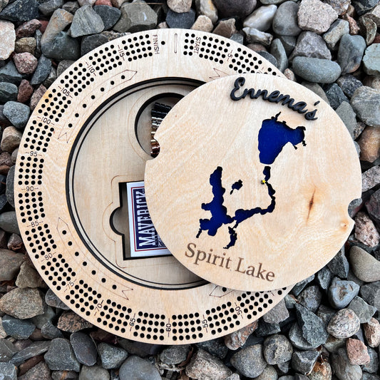 Round Cribbage Board