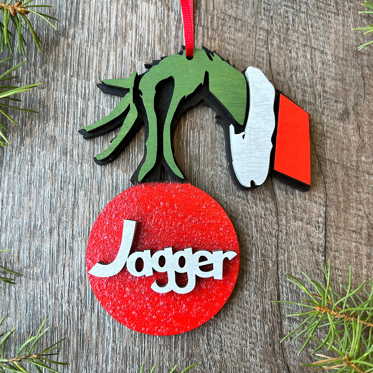 Grinch Name Ornament