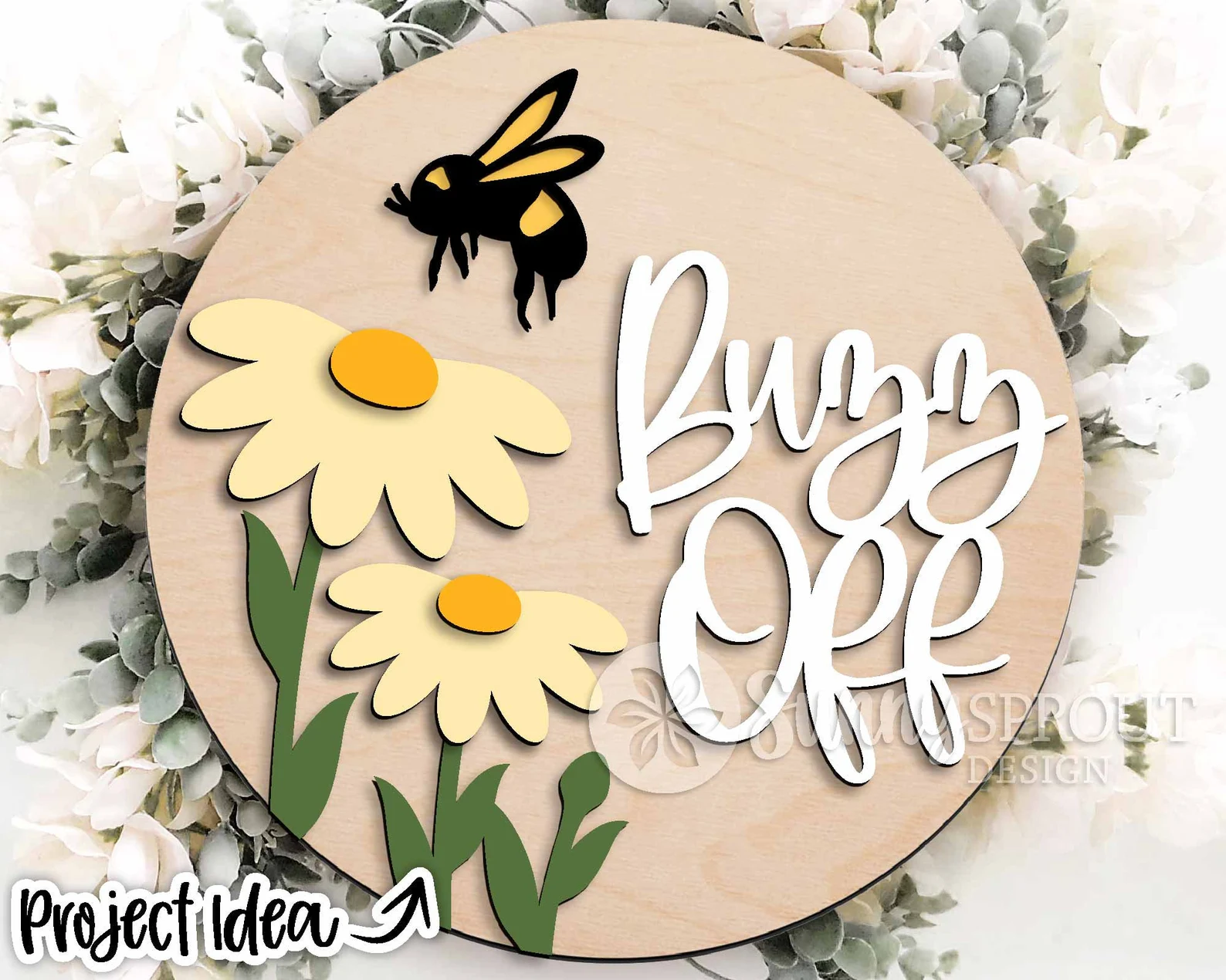 Buzz Off Round Sign – Lakes Area Custom