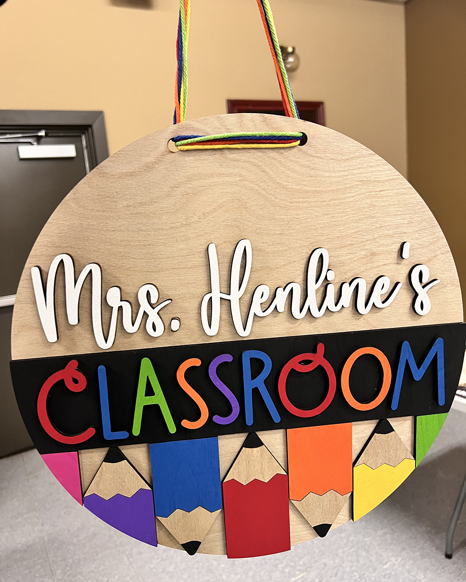 Classroom Round Sign