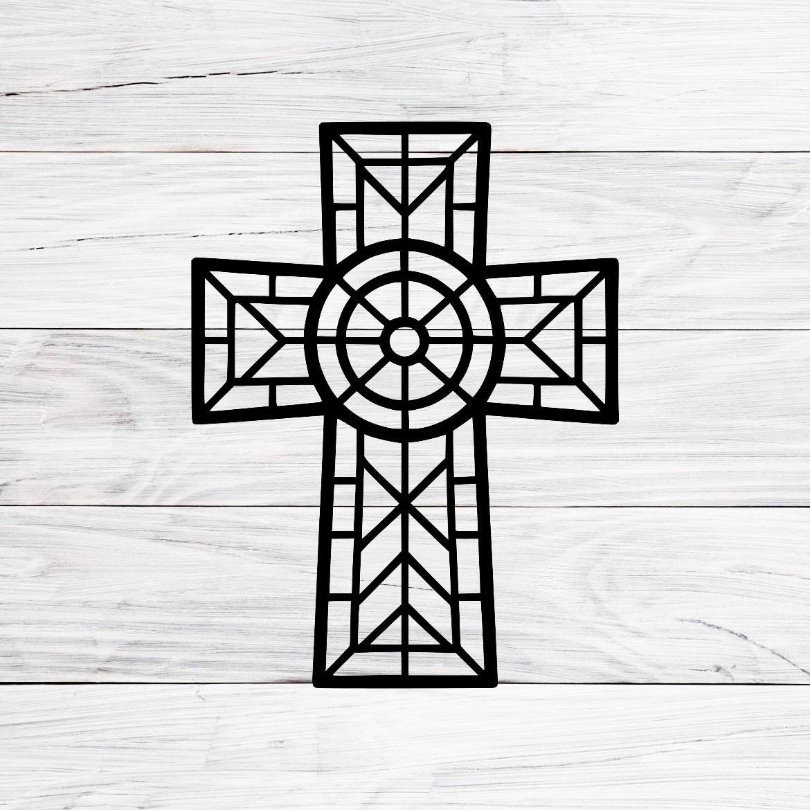 Cross Crushed Glass