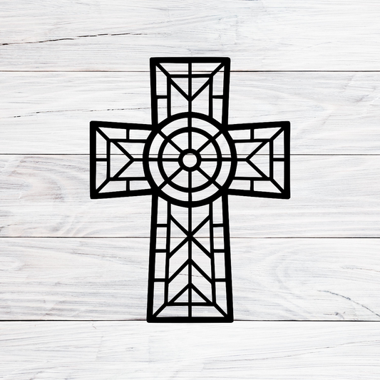 Cross Crushed Glass