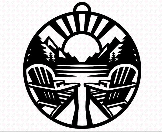 Lake Chairs Crushed Glass