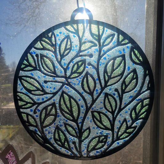 Leaf Crushed Glass