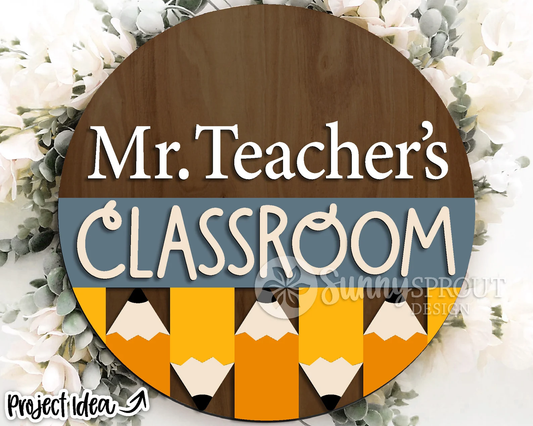Classroom Round Sign