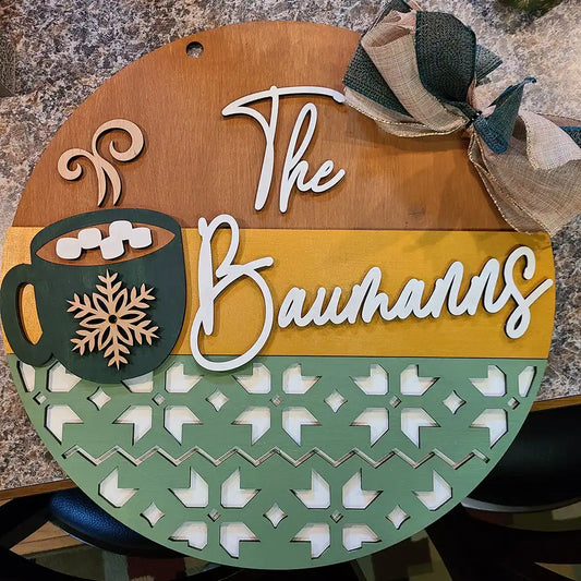 Hot Cocoa Round Sign