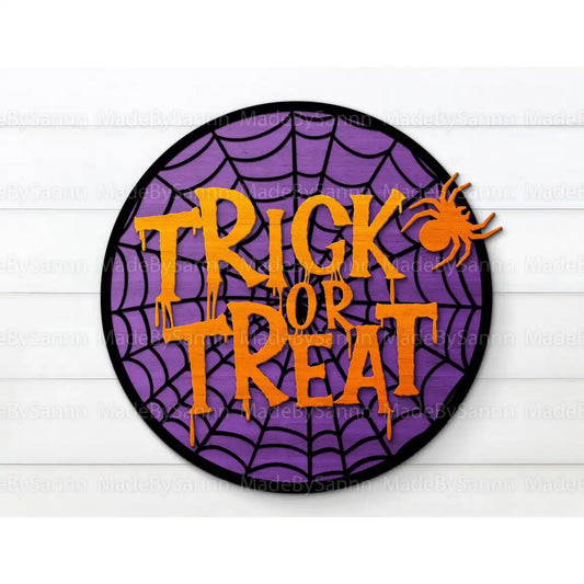 Trick or Treat Round Sign
