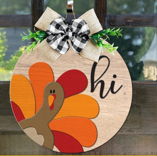 Turkey Hi Round Sign