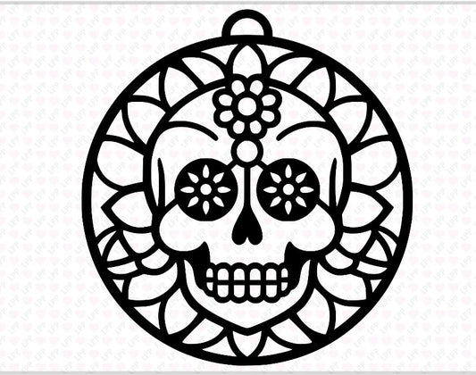 Sugar Skull Crushed Glass