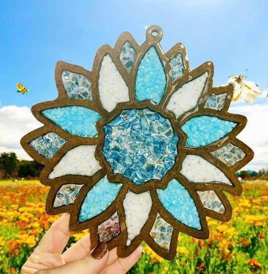 Sunflower Crushed Glass