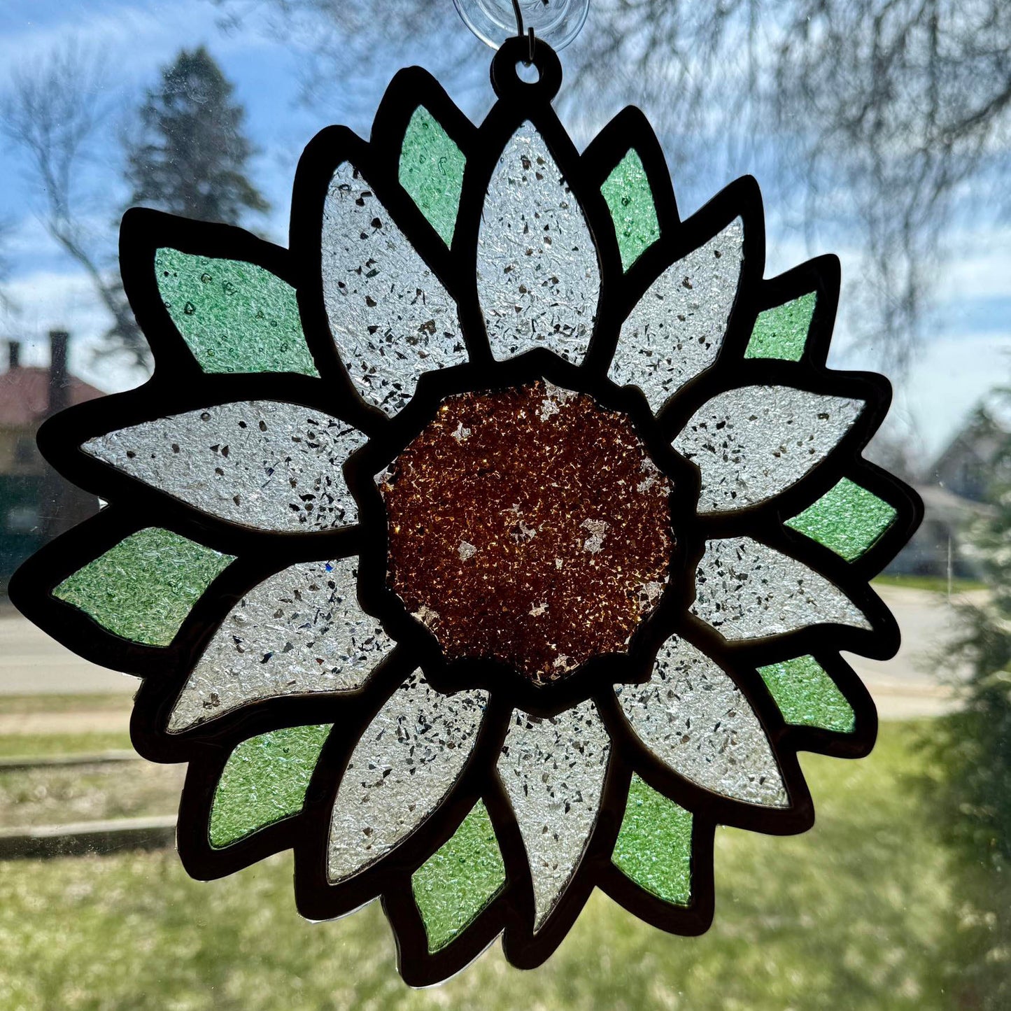 Sunflower Crushed Glass