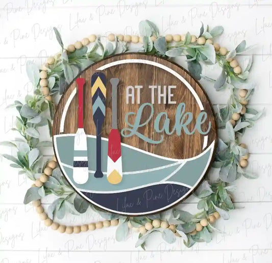 At The Lake Round Sign
