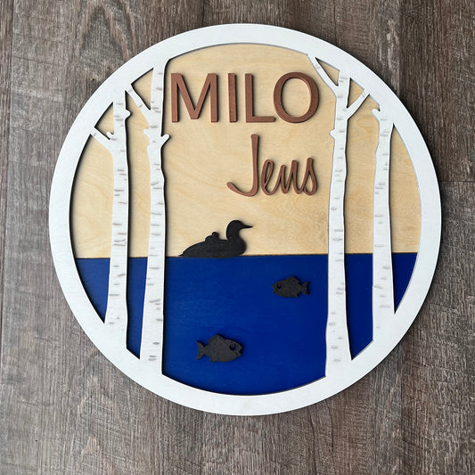 Custom Round Name Sign
