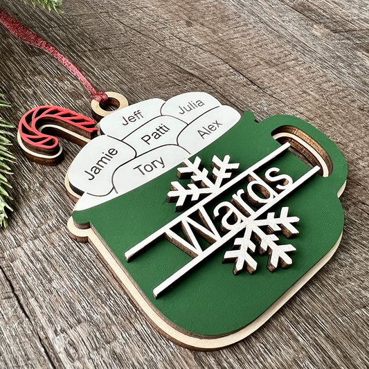 Family Cocoa Name Ornament