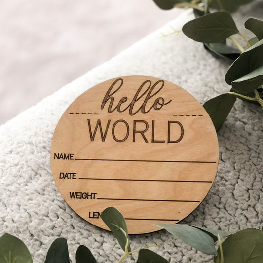 Hello World Birth Announcement