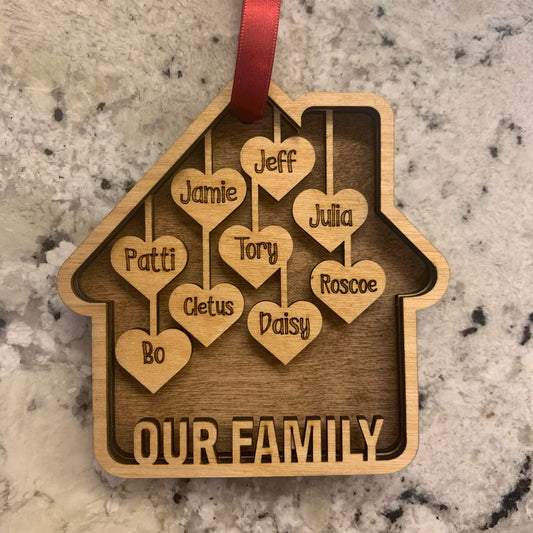 Family Home Christmas Ornament