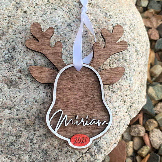 Personalized Reindeer Ornament