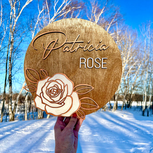 Custom Round Name Sign