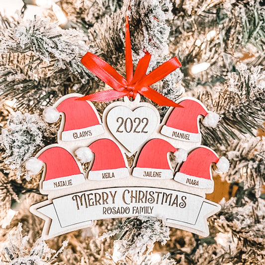 Santa Hat Family Ornament