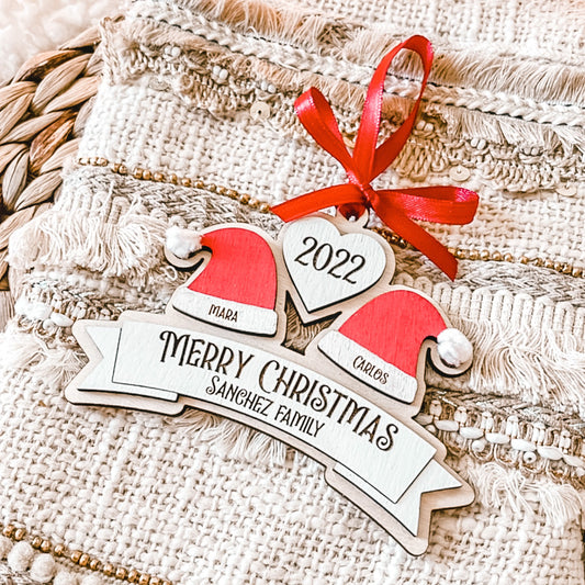 Santa Hat Family Ornament