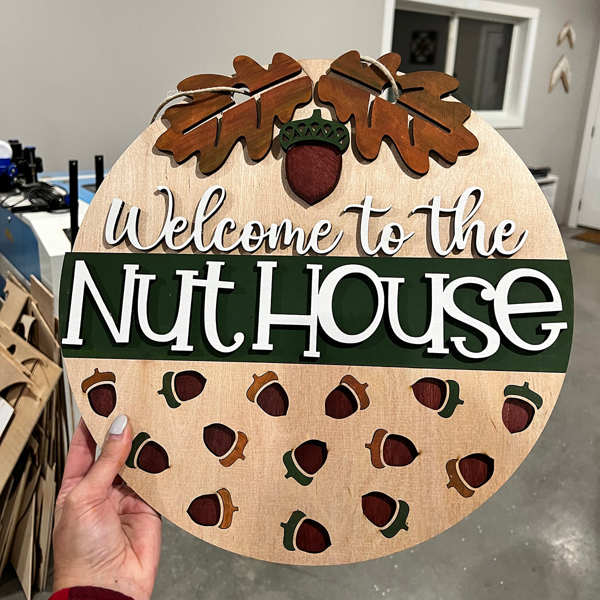 Nut Table Sign Welcome Nut House Round Sign – Lakes Area Custom