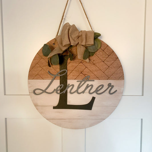 Last Name Door Hanger