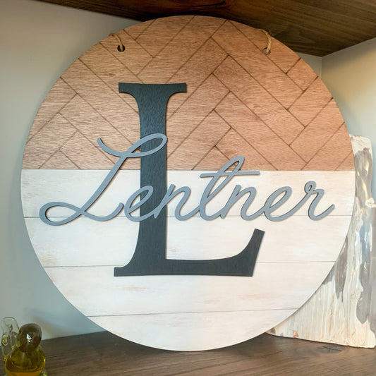 Last Name Door Hanger